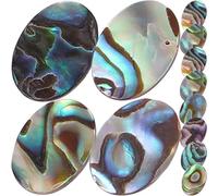 HANABASS 12 Cabochons en Nacre D'ormeau Ovales 10x14mm pour Boucles D'oreilles DIY et Pendentifs Photo en Coquille Naturelle pour Création de Bijoux