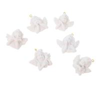 HANABASS 12 Pièces Breloque Ange Baroque en Résine Blanche pour Bijoux DIY