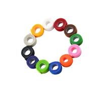 HANABASS 12 pièces Colliers pour Chiens Nylon Couleurs Différentes Anneaux Identification Adhésifs pour Chiots et Accessoire Animalier et Confortable