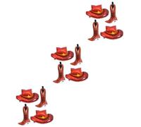HANABASS 12 Pièces Décorations Ballons Aluminium Chapeau Cowboy pour Fête Western Accessoires de Photobooth et Ambiance Cowboy