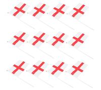 HANABASS 12 Pièces Drapeau Agitant La Main Décorations De Fête Britanniques Drapeau Angleterre Petits Drapeaux Sur Des Bâtons Main Agitant Des Drapeaux Décorations D'angleterre Plastique