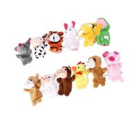 HANABASS 12 pièces Marionnettes à Doigts Colorées Résistantes à Usure Jouets Éducatifs pour Garçon Fille Accessoires Histoire Jeu de Rôle et