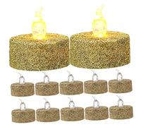 HANABASS 12pièces Bougies Led Électroniques Sans Flamme Lot Pour Décoration De Mariages Fêtes Et Extérieur Lumière Douce Et Apparence Élégante Fonction Éclatante Et Naturelle