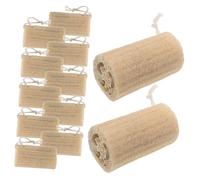HANABASS 12pièces Éponges De Luffa Naturelles Exfoliantes Paquet De Morceaux De Luffa Pour Bain Et Douche Gommage Corporel Naturel
