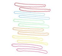 HANABASS 12pièces Lot De Colliers De Perles Plastique Fluo Légers Et Solide Pour Masquées Et Fêtes Années Accessoires Déguisement Colorés Pour Ambiance Rétro Et Carnaval