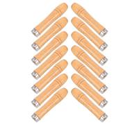 HANABASS 14 Pièces 14 Poignées en Bois de Rechange pour Fourchettes à Barbecue 4 Mm Manches Isolants et Antidérapants Accessoires Barbecue pour Grillades en Plein Air Lot Compatibles