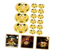 HANABASS 15 pièces Support Mèche Flottante pour Lampe à Huile Bouddhiste Durable Porte Mèche Flottant pour Lampe à Huile Plateau Eau Accessoires