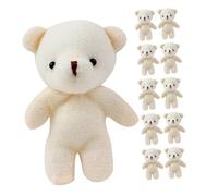 HANABASS 15Pièces Porte Clés Peluche Mini Ours Mignon Pendentifs Décoratifs pour Bricolage et Décoration de Sacs Anniversaire