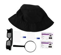 HANABASS 1Ensemble Accessoires de pour Cosplay Chapeau Lunettes Loupe et Trousse à Outils de Jeu de Rôle pour Fêtes et Performances