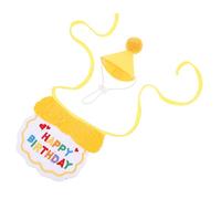 HANABASS 1ensemble Chapeau Anniversaire Ajustable pour Chat Et Chien Bandana Décoratif pour Animaux De Compagnie Costume Festif avec Accessoires pour Fêtes Anniversaire