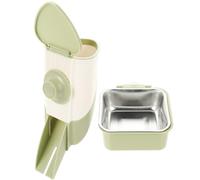 HANABASS 1ensemble Distributeur Aliment Automatique pour Lapins et Petits Animaux Mangeoire Acier Inoxydable Sécurisée Compacte et Facile à Nettoyer Convient pour Hamsters Écureuils