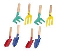 HANABASS 1Ensemble Outils de Jardinage Truelle Pelle Râteau Fourche Kit Complet pour Creuser et Rapatrier Terre pour Jardiniers et Amateurs de Plantes