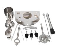 HANABASS 1ensemble Set de Shaker à Cocktail Acier Inoxydable avec Support de Rangement Kit Outils de Bar Polyvalent pour Maison et Bar