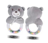 HANABASS 1Pièce Hochet Musical pour Garçon Fille Anneau Ours Stimulation pour Développement Prématuré