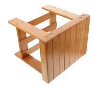 HANABASS 1pièce Tabouret Carré Bambou Massif Stable Mini Tabouret Pratique pour Maison et Jardinage Design Simple et Robuste Siège Naturel Polyvalent