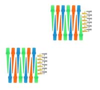 HANABASS 2 Ensembles Distributeur Automatique Arrosage avec Valves De Dispositif Irrigation Ajustable pour Plantes Pot Et Intérieur Couleur Aléatoire 12 Pièces * 2