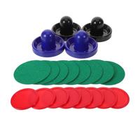 HANABASS 2 Ensembles Ensemble de Poussoirs et Palets de Hockey Air en Abs avec Coussinets Adhésifs, Design Portable et Performance Fluide pour Jeux de Table et Loisirs Familiaux