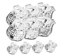 HANABASS 2 Ensembles Insigne De Police Faux Insigne D'officier Insigne De Cosplay De Flic La Police Fait Semblant De Jouer Au Insigne De Policier Plastique 10 Pièces * 2