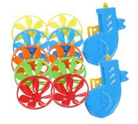 HANABASS 2 Ensembles Lanceur de Disques pour de Jouets Interactifs avec Hélices Colorées pour Amusement et Intérieur et Extérieur Styles Aléatoires