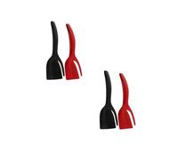 HANABASS 2 Ensembles Spatule Nylon Pour Omelette Et Pancakes Outil De Cuisine Pratique Pour Retourner Œufs Et Steak Accessoire De Cuisine Antiadhésif Rouge Et Noir 2 Pièces * 2
