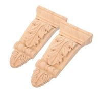HANABASS 2 Pièces Appliques Sculptées Européennes Lot de Décorations Murales pour Porte Armoire et Meubles Design Élégant et