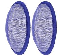 HANABASS 2 Pièces Base en Lin Sinamay Ronde Bleue pour Femmes et Stylistes | Légère à Porter, Facile à Découper, pour Voilette et Bandeaux, Finition Lisse et Style Vintage Moderne