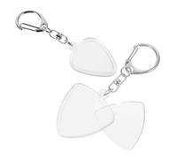 HANABASS 2 Pièces Boîte Porte-plectre Transparente avec Porte-clés Étui Compact et pour Rangement de Médiators de Guitare Protection Fiable et Pratique pour Musiciens