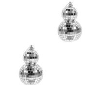 HANABASS 2 Pièces Boule Disco Miroir Suspendue et Mousse pour Décoration Fête Ambiance pour Pub Mariage Noël et Nouvel an