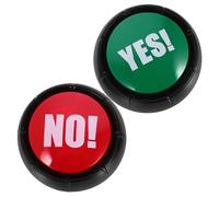 HANABASS 2 PièCes Bouton Sonore Jouet À Bouton Sonore Oui Non pour FêTe Et Jeu De SociéTé Accessoire Ludique De DéCompression sans Pile avec Base AntidéRapante IdéAl pour Animation Et Cadeau