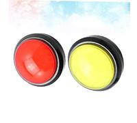 HANABASS 2 pièces Boutons de Électroniques Lumineux LED sans Pile Buzzer Sonore pour Jeu Éducatif et Machine Dansante Interrupteur à Deux Couleurs Rouge et Jaune Couleur Couleur Aléatoire