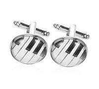 HANABASS 2 pièces Boutons Manchette Homme Piano Motif Accessoires Costume Tuxedo pour Mariage et Affaires Design Élégant