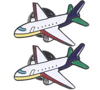 HANABASS 2 pièces Broche Avion Émail Goutte Huile Lot de Unisexe Accessoires de Mode Voyage Élégants pour Vêtements Décontractés Couleur Bleu Ciel