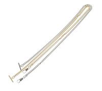 HANABASS 2 pièces Chaîne de Montre Vintage Métal Bar et Mousquetons Accessoire Déco pour Montre de Poche et Chaîne de Pantalon Doré et Argenté Résistant pour Homme et Femme