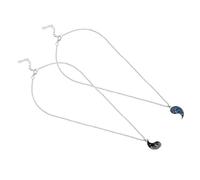 HANABASS 2 Pièces Colliers Yin Yang Tai Chi Totem avec Motifs Montagne et Océan Bijoux Couple et Amis Symbolisant Amitié et Affection