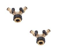 HANABASS 2 Pièces Connecteur de Robinet Voies Vannes Accessoire de Tuyau pour Machine à Laver Diviseur Eau Robuste pour Débit Optimal