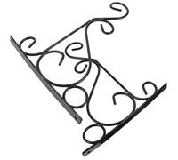 HANABASS 2 pièces Crochets Muraux Support Suspendu pour Lanternes et Jardinières Structure Triangulaire Solide pour Décoration Intérieure et Extérieure Noir Petit Modèle sans Vis