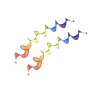 HANABASS 2 Pièces Girouette Spirale Colorée à Suspendre pour Décoration de Jardin et Camping Mobile Vent Rotatif pour Tentes et Extérieurs