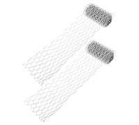 HANABASS 2 Pièces Grillage Hexagonal Galvanisé pour Clôture de Jardin Métallique Résistante Aux Animaux Protection Durable pour Plantes Poulailler Dimensions