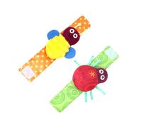 HANABASS 2 pièces Jouets pour Tout-petits Poignets avec Grelots Confortables Forme Insecte Garçon Fille Nés Éveil Sensoriel et Développement Éducatif