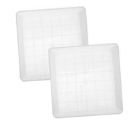 HANABASS 2 pièces Lot de Soucoupes Carrées Plastique Épais pour Plantes Plateau de Drainage pour Pots de Fleurs Adapté Intérieur et Extérieur Base pour et Bonsaïs