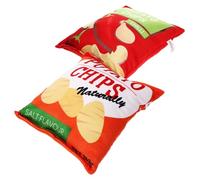 HANABASS 2 pièces Mâcher Portable pour Chien Lot de Jouets Molaires Doux et Résistants Forme de Sachet de Chips Jouets Dintérieur et Lavables pour Chiots Actifs