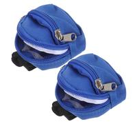 HANABASS 2 Pièces Maison de Poupée Accessoires Miniatures avec Fermeture Éclair Sac École Bleu pour Scènes et Décorations Festives