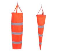 HANABASS 2 Pièces Manche à Air Orange Réfléchissante Étanche Indicateur de Direction Vent Haute Visibilité pour Aéroport et Chantier Oxford à Eau Lot