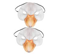 HANABASS 2 Pièces Masques Canard EVA Demi-visage pour Carnaval et Halloween Accessoires Cosplay Amusants et Légers pour Fêtes et Bal Masqué