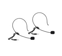 HANABASS 2 pièces Microphone à Condensateur Filaire Tête Serre-tête Microphone Oreillette Directionnel Bruit pour Amplificateur Vocal et PC