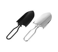 HANABASS 2 pièces Mini Pelle de Jardin Pliable INOX pour Plantation Outil Portable avec de Rangement Noir Lot de Parfait pour Camping et Jardinage Extérieur