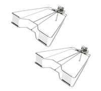 HANABASS 2 Pièces Panier à Griller Acier Inoxydable pour Poulet Clip Pratique et pour Barbecue Accessoire pour Picnics et Grillades Extérieur