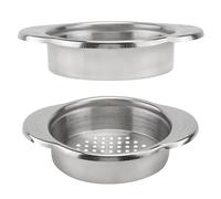 HANABASS 2 Pièces Passoire à Conserve en Acier Inoxydable Poignée, Design Multiperforé, Facile à Ranger, pour Égoutter Soupes et Jus Cuisine