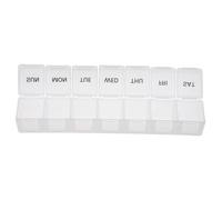 HANABASS 2 pièces Pilulier Hebdomadaire Portable Boîte à Pilules Compartiments Organisateur Compact et Léger pour et Compléments Stockage sans Odeur Voyage et Usage Quotidien Blanc