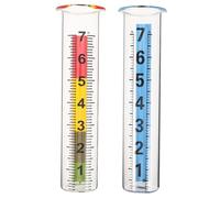 HANABASS 2 Pièces Pluviomètre Verre Résistant Aux Températures Extrêmes Tube de Remplacement pour Jardin et Pelouse Facile à Lire Anti-Rayures pour Arrosage et Surveillance Extérieure